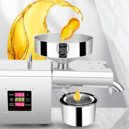 Prensa de óleo automática Extrator de óleo em aço inoxidável 300W - Image 9
