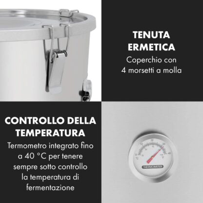 Fermentador de cerveja ou vinho artesanal Klarstein 30L inox - Image 8