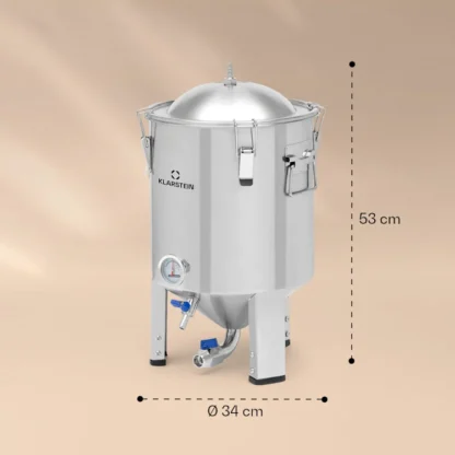 Fermentador de cerveja ou vinho artesanal Klarstein 15L inox - Image 2