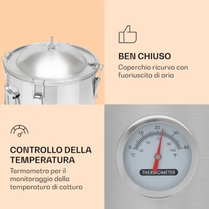 Fermentador de cerveja ou vinho artesanal Klarstein 15L inox - Image 4