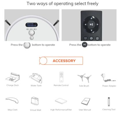 Aspirador robot ILIFE V8 Plus Aspira Lava controle remoto e mapea - Image 22