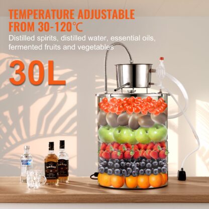 Destilador alambique elétrico de alcoolicos e óleos essenciais 30L - Image 7