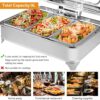 Buffet Rechaud Profissional elétrico triplo com tampa transparente - Imagem 4